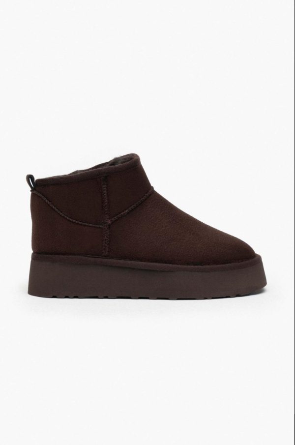 ⁦מגף דמוי ugg זמש נגד מים חום⁩ – תמונה ⁦4⁩