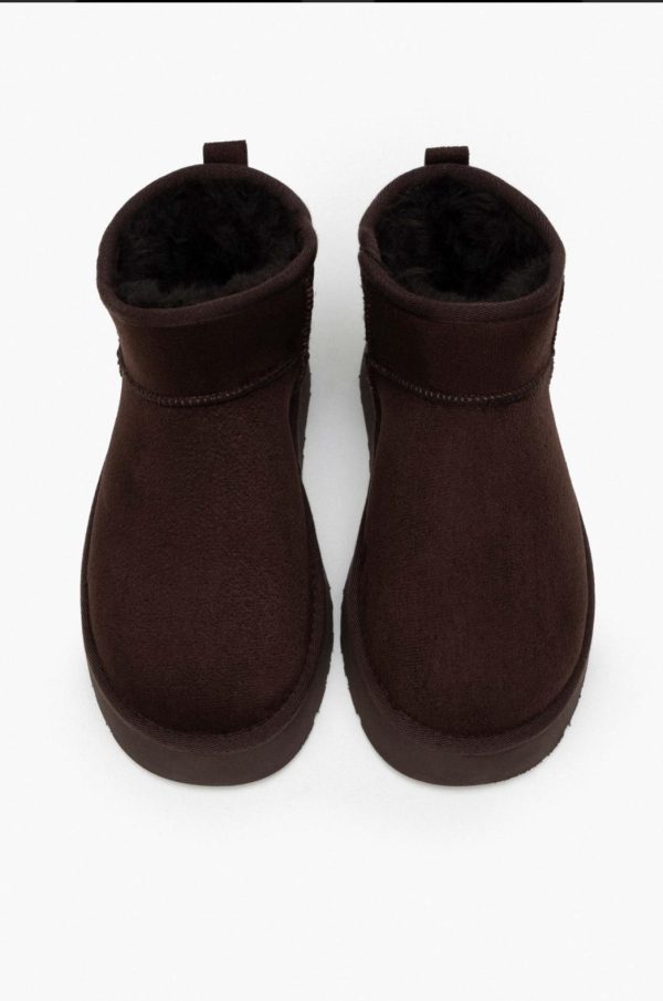 ⁦מגף דמוי ugg זמש נגד מים חום⁩ – תמונה ⁦6⁩