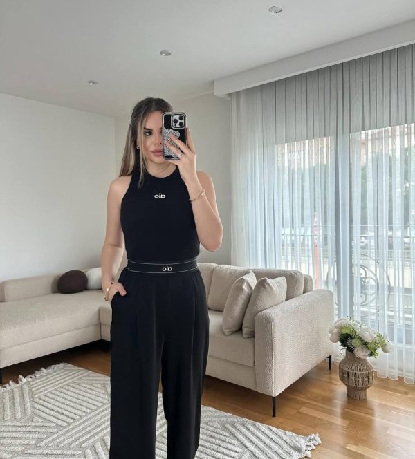 ⁦מכנס alo צבע שחור⁩ – תמונה ⁦3⁩