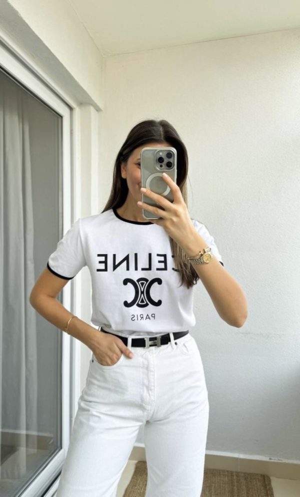 ⁦חולצה מהמותג סילין צבע לבן⁩ – תמונה ⁦9⁩
